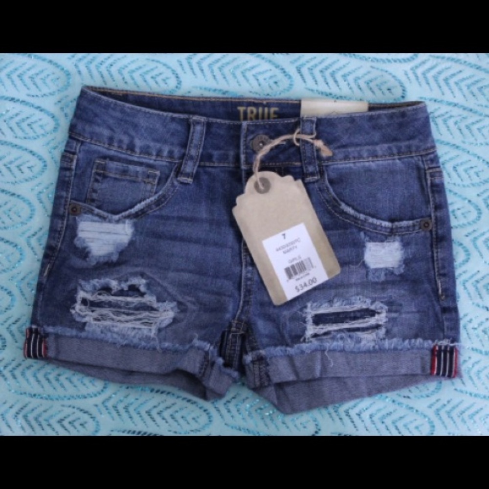 True Craft Marty jean shorts - girls size 7